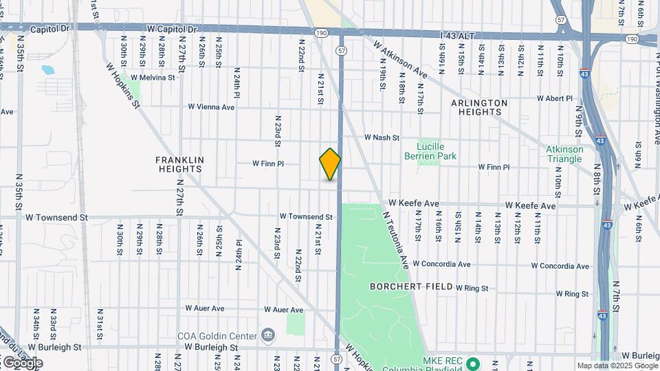 2016 W Keefe Ave Map and Location Details