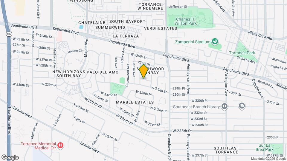 22815 Elm Ave Map and Location Details