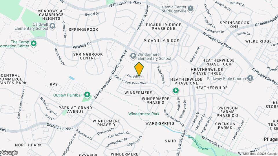 1101 Disraeli Cir Map and Location Details