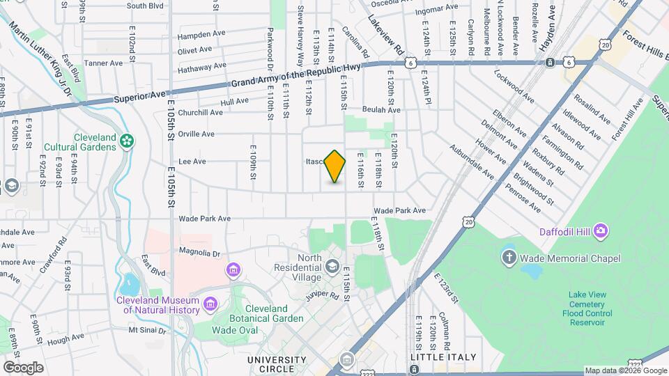 11423 Ashbury Ave Map and Location Details