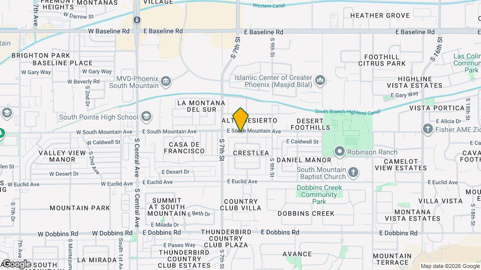 735 E South Mountain Ave Map and Location Details