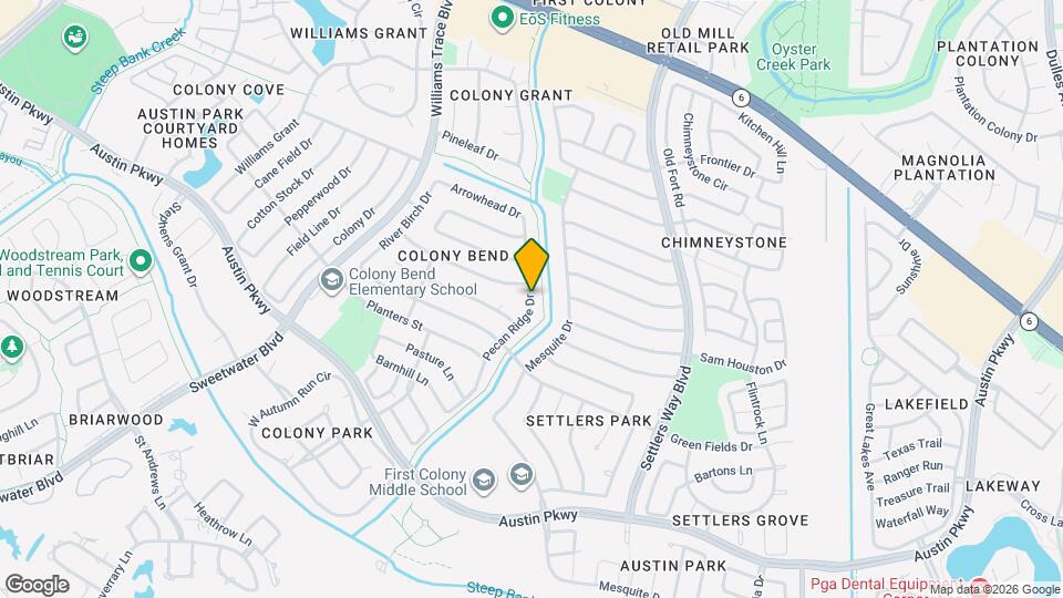 2833 Pecan Ridge Dr Map and Location Details