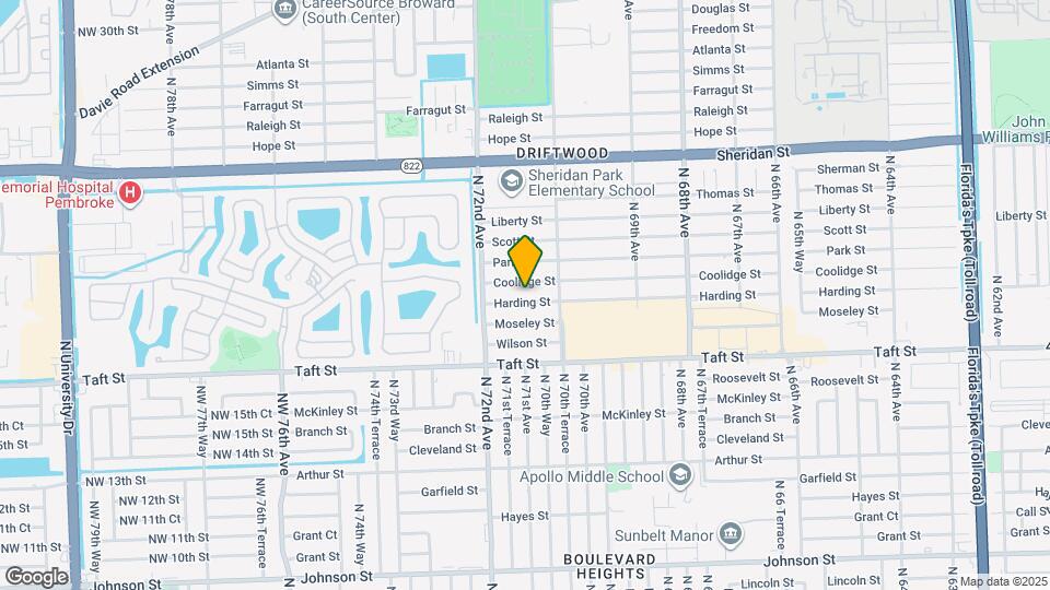 7121 Harding St Map and Location Details