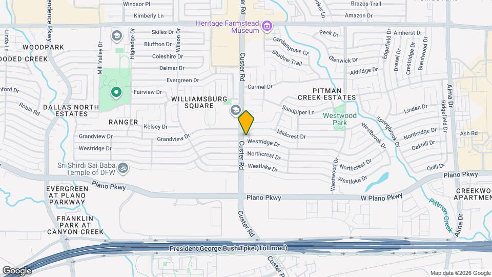 2033 Westridge Dr Map and Location Details