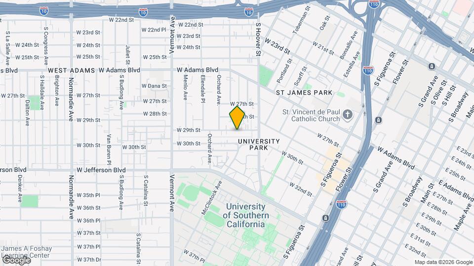 1166 1/2 W 29th St Mapa y Detalles de la Ubicación