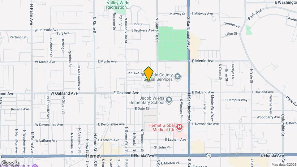 551 N Santa Fe St, Unit 23 Map and Location Details