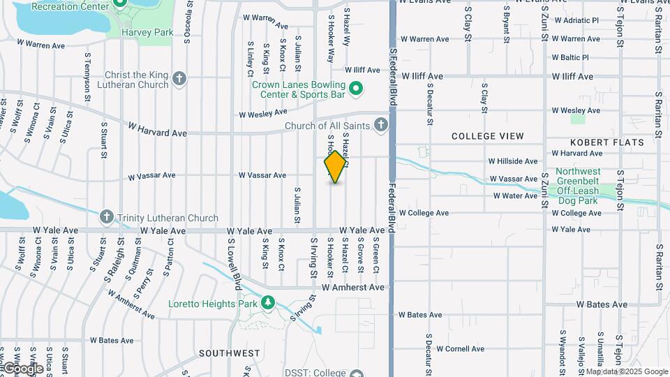 2640 S Hooker St Map and Location Details