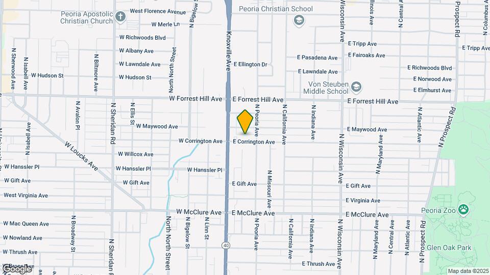 201 E Corrington Ave Mapa y Detalles de la Ubicación