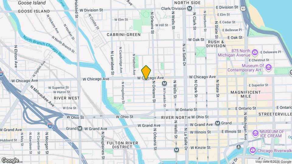 747 N Sedgwick St Map and Location Details