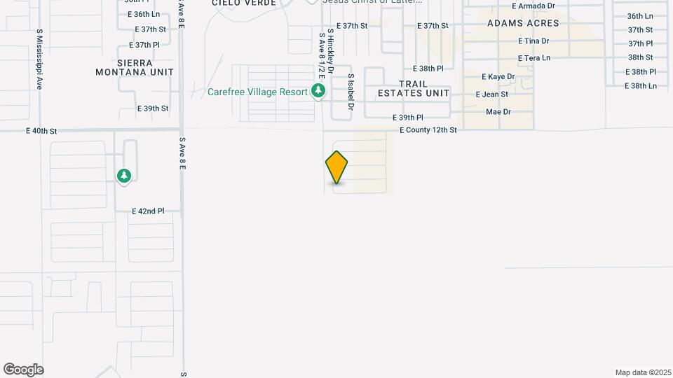 8554 E 41st Ln Map and Location Details