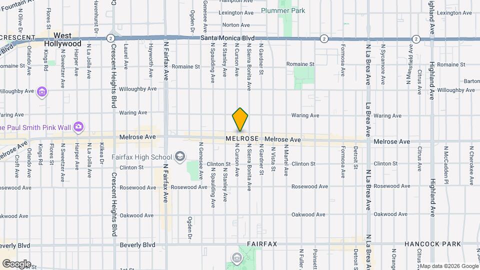 7575 Melrose Ave, Unit 3 Map and Location Details