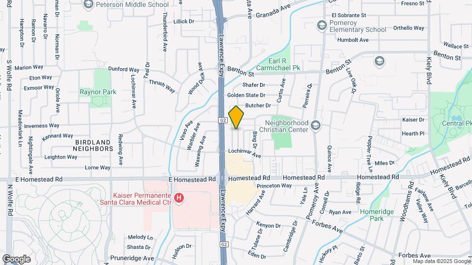 885 Burbank Drive Map and Location Details