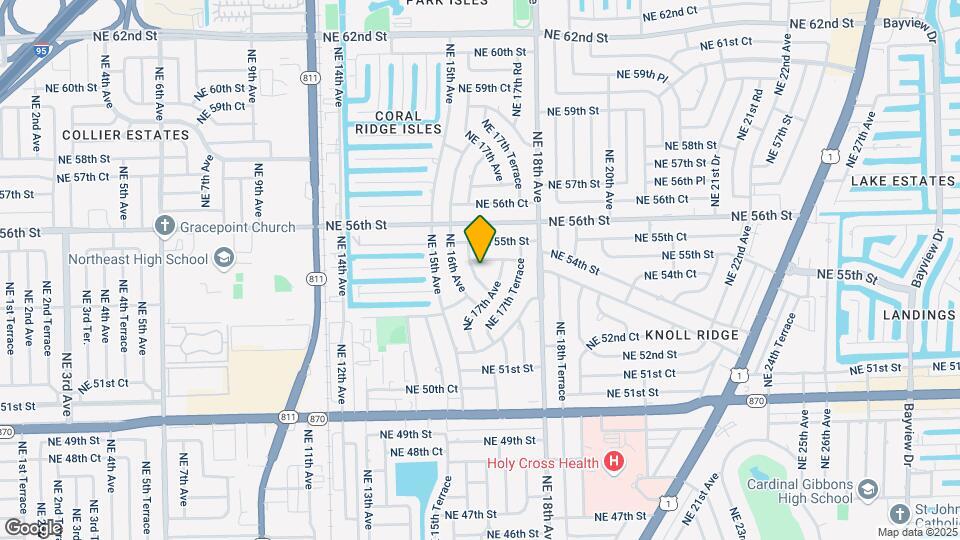 5320 NE 16th Terrace Mapa y Detalles de la Ubicación