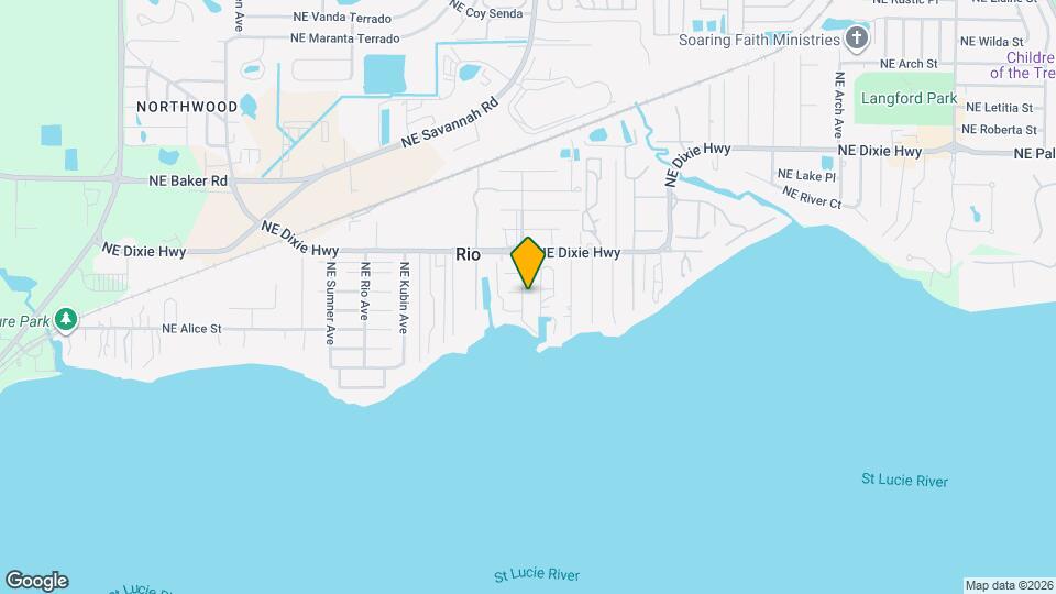 1071 NE Martin Ave, Unit Adorable Riverside Cottage Map and Location Details