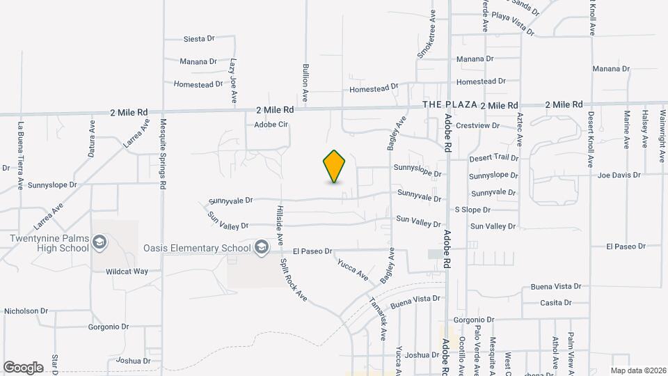 73382 Sunnyvale Dr Mapa y Detalles de la Ubicación