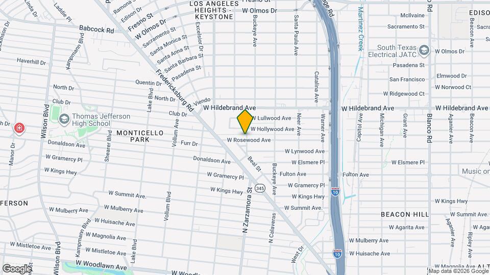 1603 W Rosewood Ave Mapa y Detalles de la Ubicación