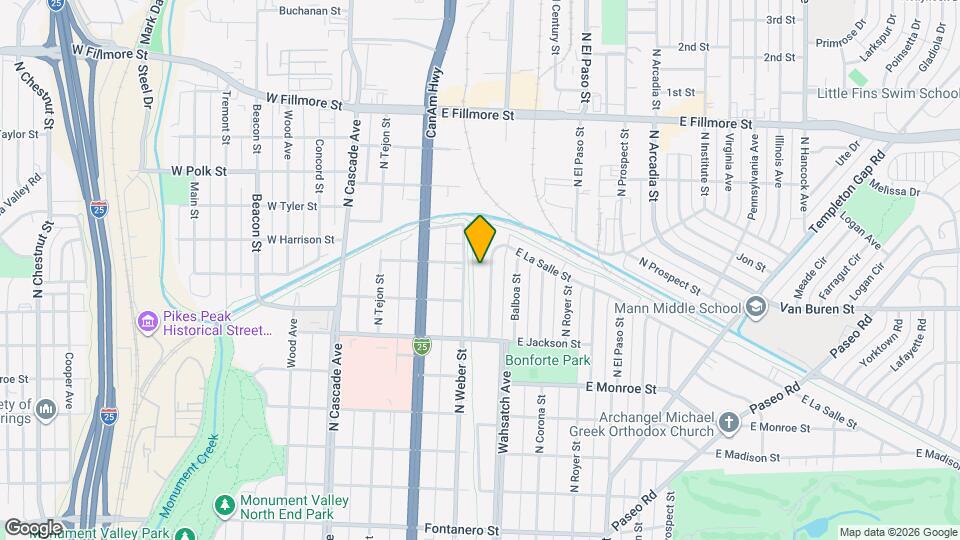 2530 N Wahsatch Ave Map and Location Details