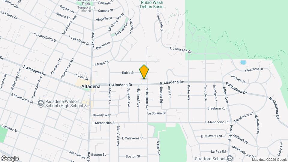 1325 E Altadena Dr Map and Location Details