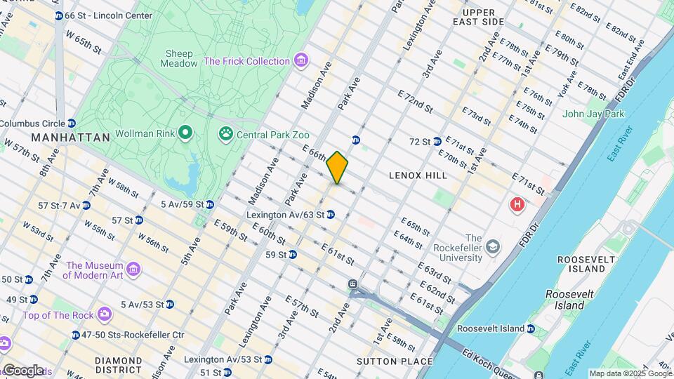 132A E 65th St Mapa y Detalles de la Ubicación