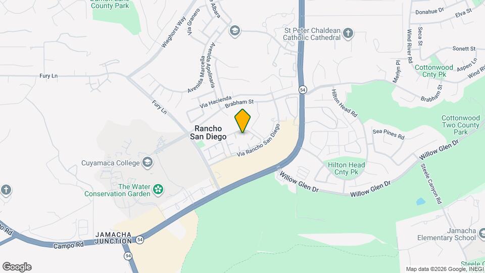 11422 Via Rancho San Diego Map and Location Details