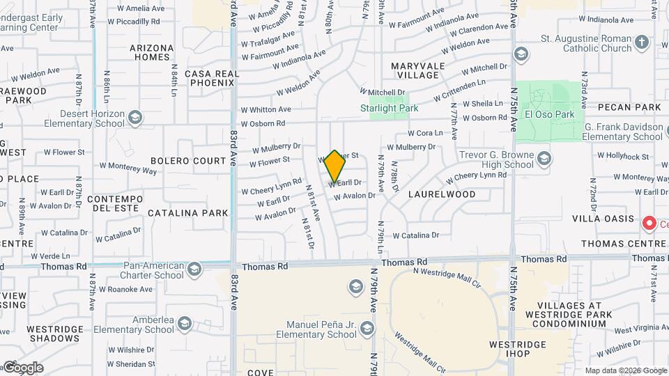 8019 W Earll Dr Map and Location Details