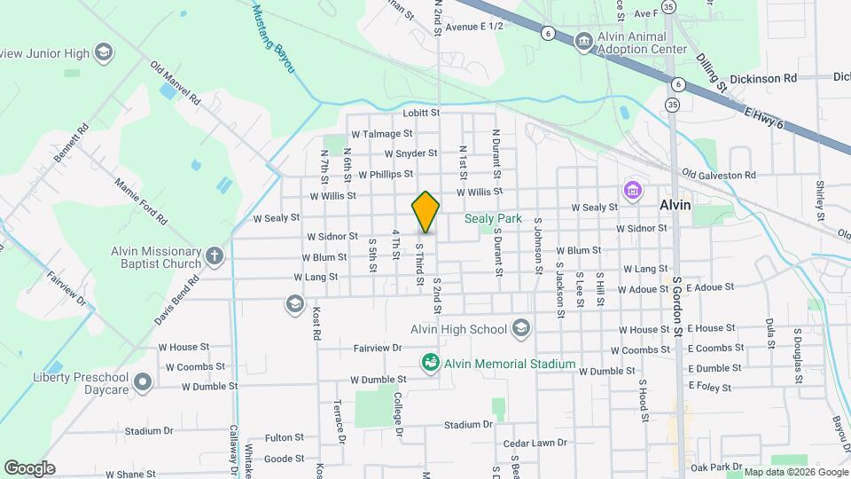 1213 W Sidnor St Map and Location Details