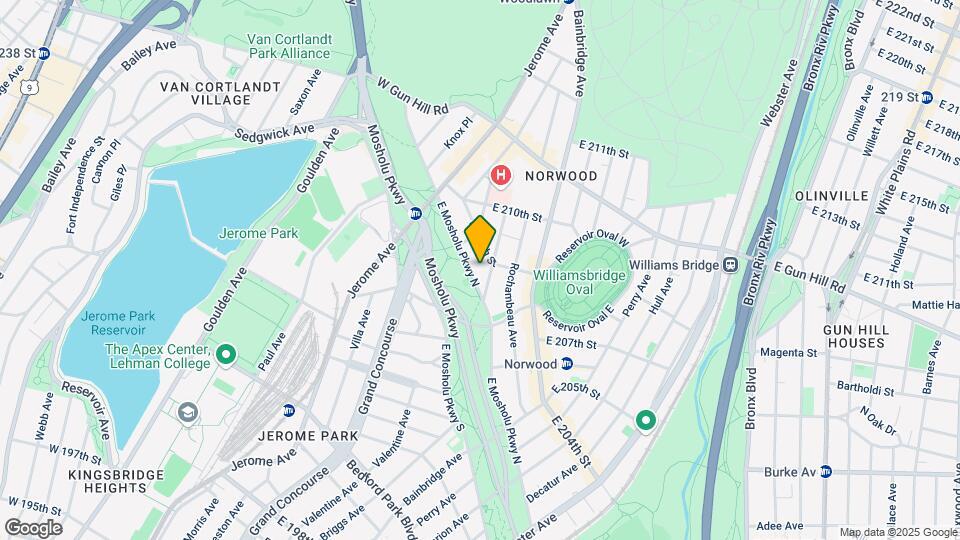 111 E Mosholu Pky N Map and Location Details