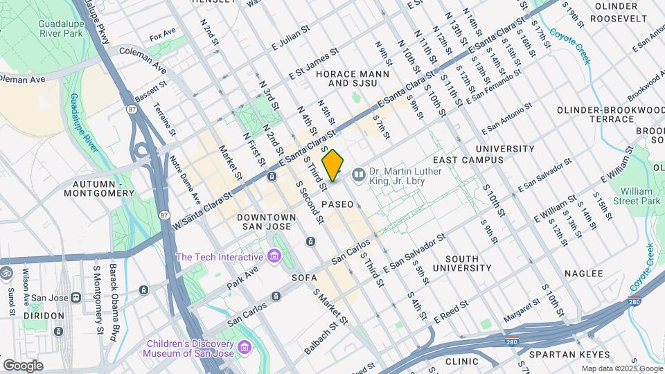 130 E San Fernando St Map and Location Details