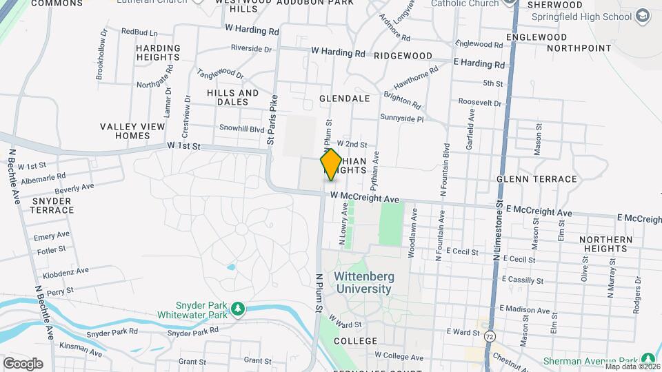 1216 North Plum Street, Unit Apt. 2 Map and Location Details