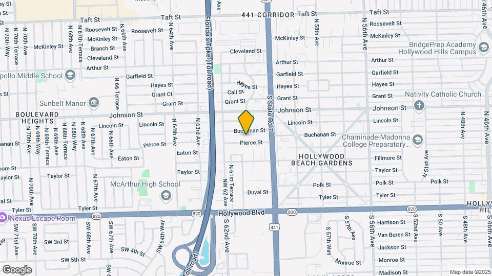 6101 Pierce St Map and Location Details