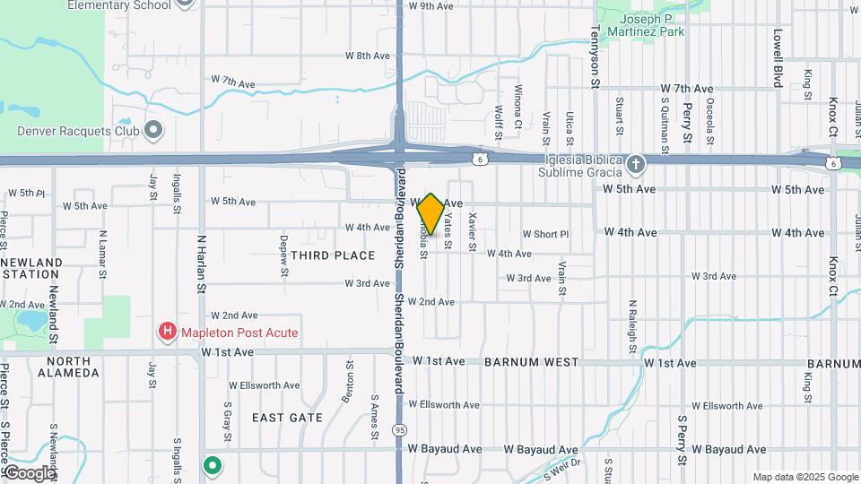 420 Zenobia St Map and Location Details