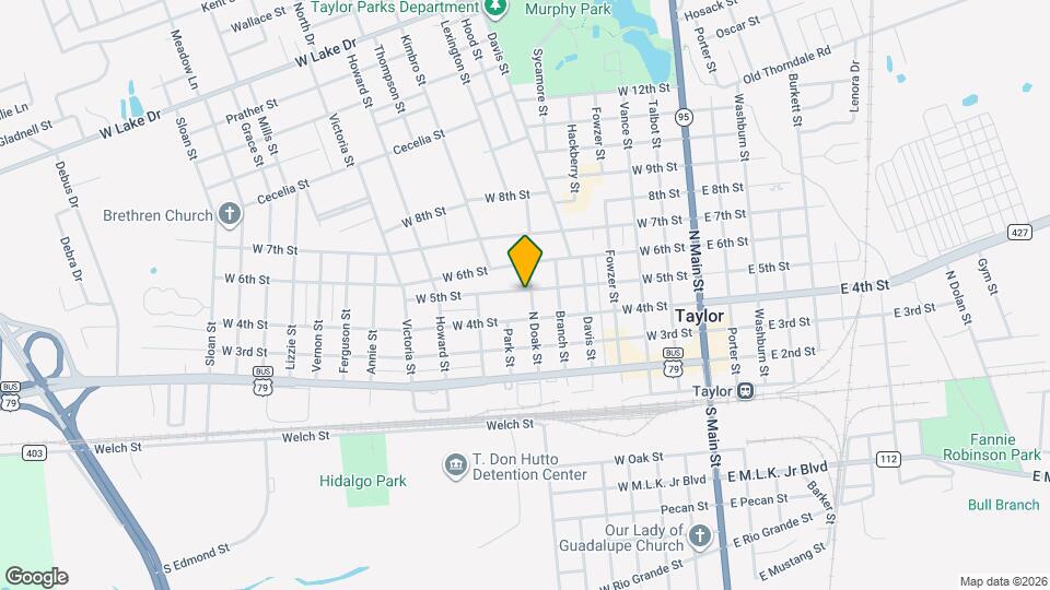 419 N Doak St Map and Location Details