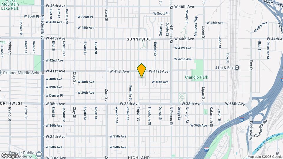 4014 Tejon St Map and Location Details
