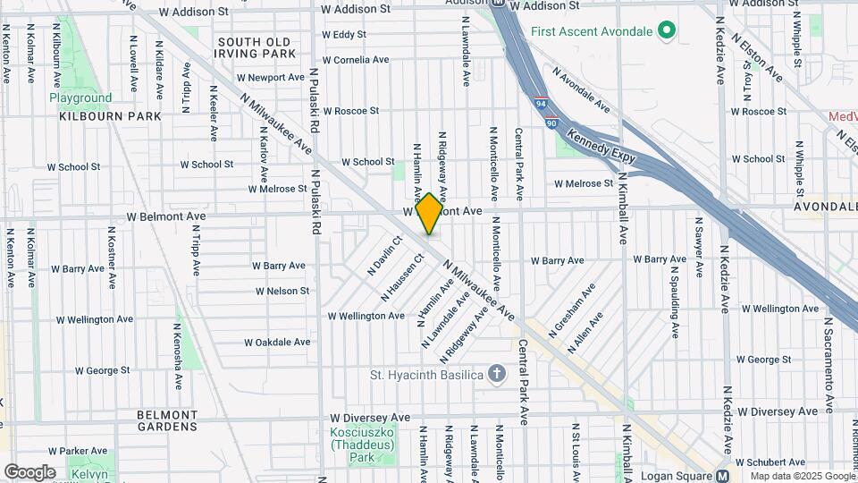 3121 N Hamlin Ave-Unit -1B Map and Location Details