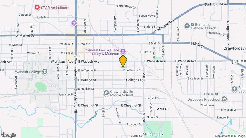 608 E Jefferson St Map and Location Details