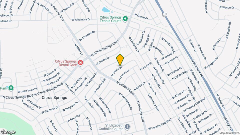 9543 N Travis Dr Map and Location Details