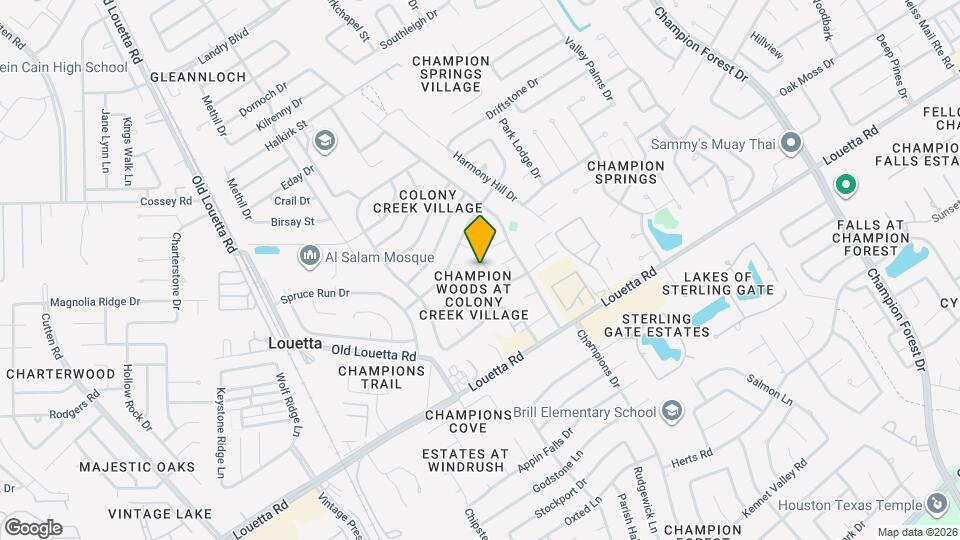 16827 Ashbridge Ct Map and Location Details