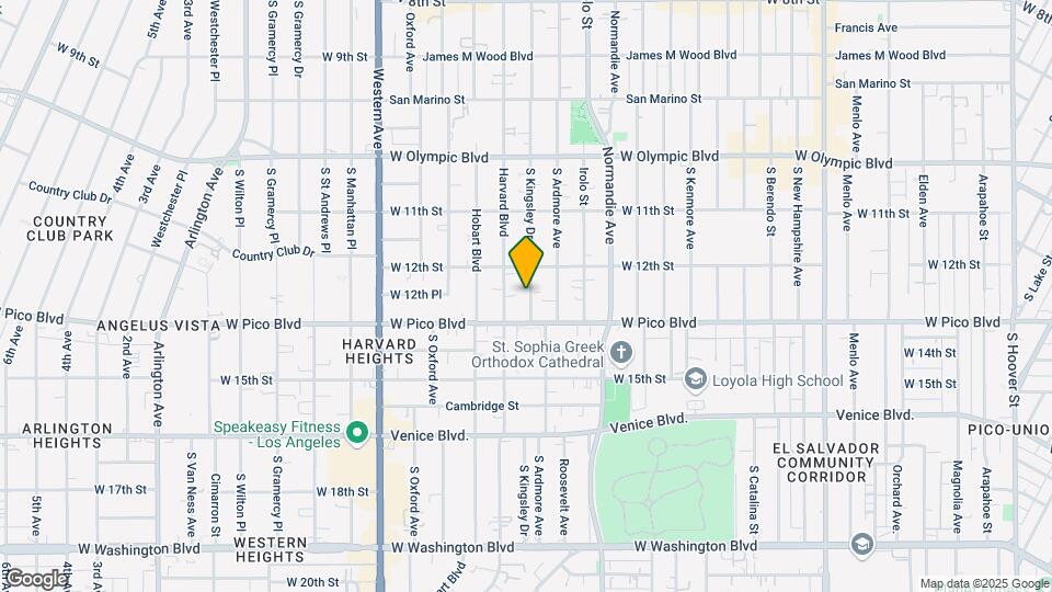 1229 S Kingsley Dr Mapa y Detalles de la Ubicación