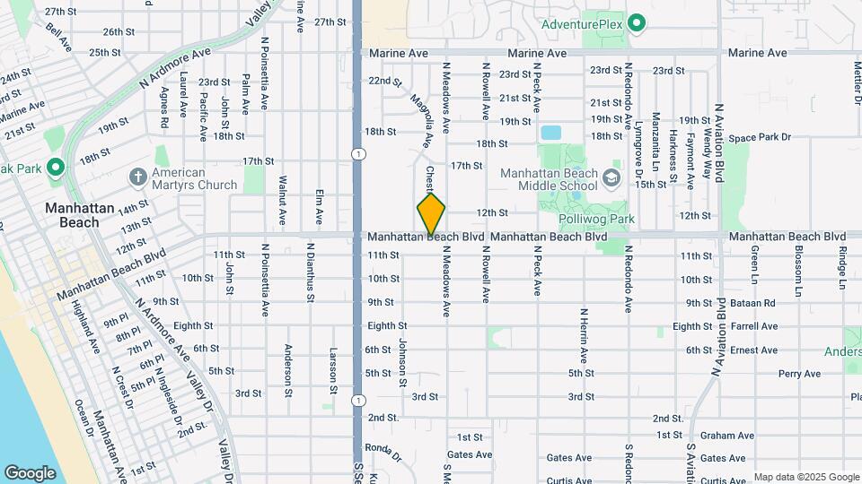 1236 Manhattan Beach Blvd, Unit B Map and Location Details
