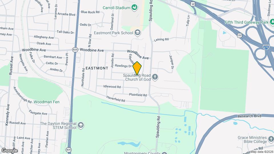 1641 Edendale Rd Map and Location Details