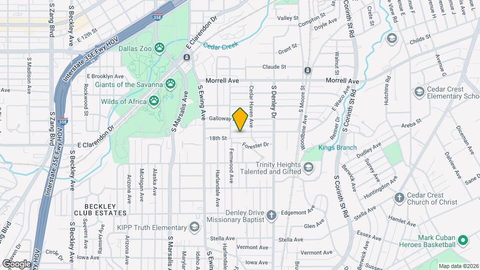 1018 E Waco Ave Map and Location Details