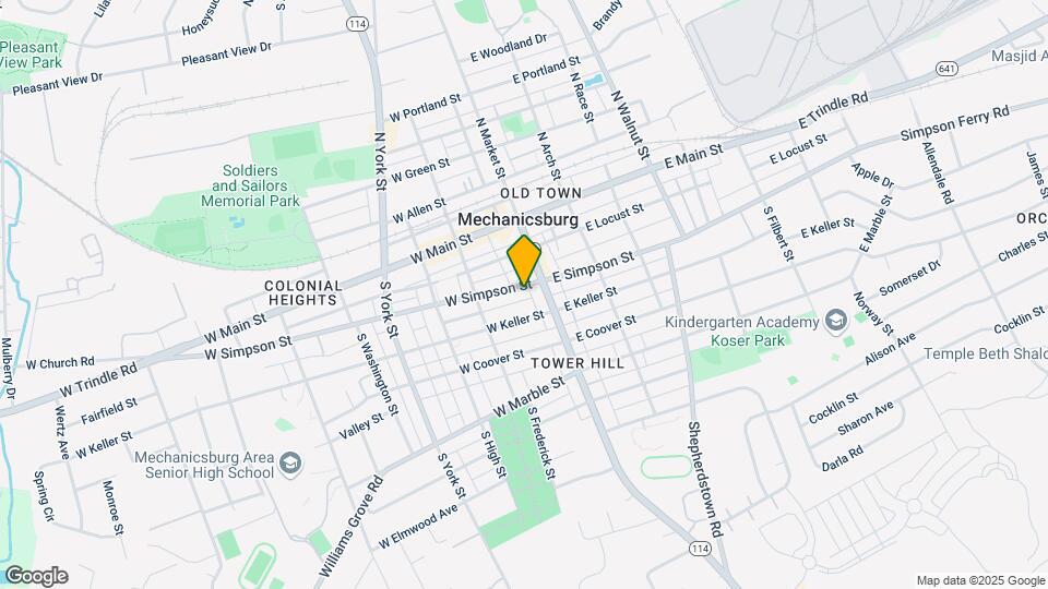 15 W Simpson St Map and Location Details