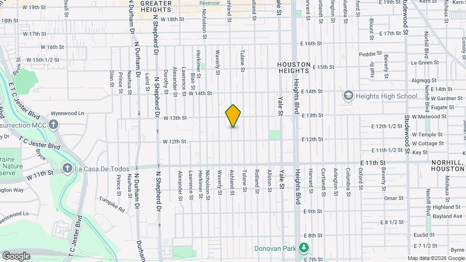 1220 Ashland St Map and Location Details