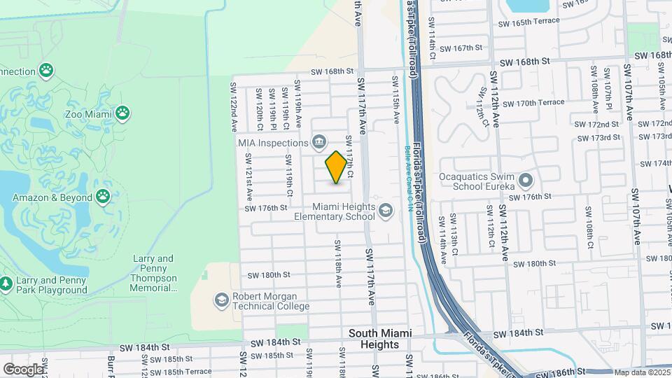 11765 SW 175th Terrace Map and Location Details