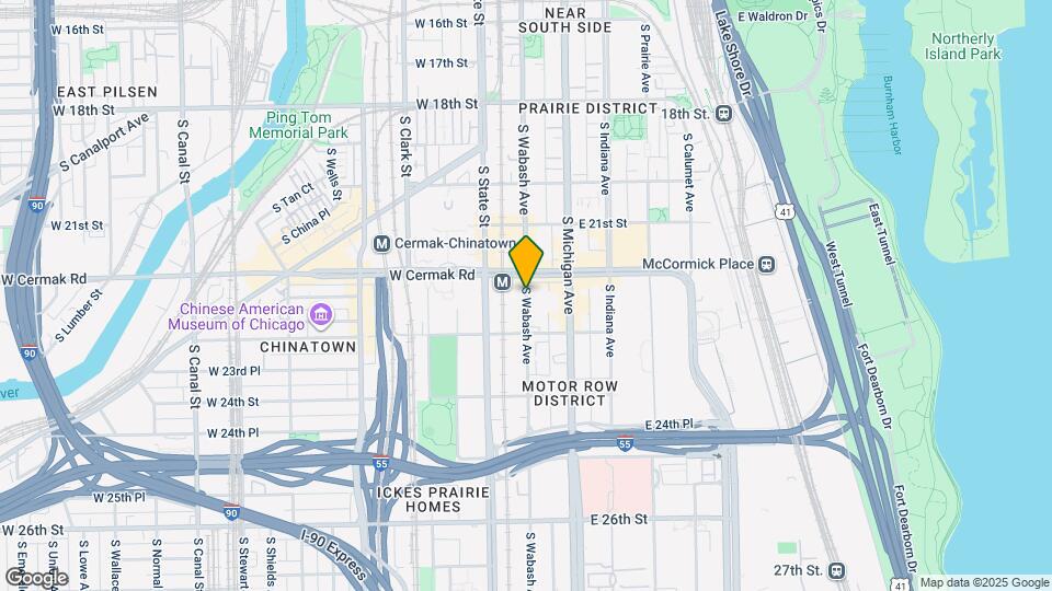 2221 S Wabash Ave Map and Location Details