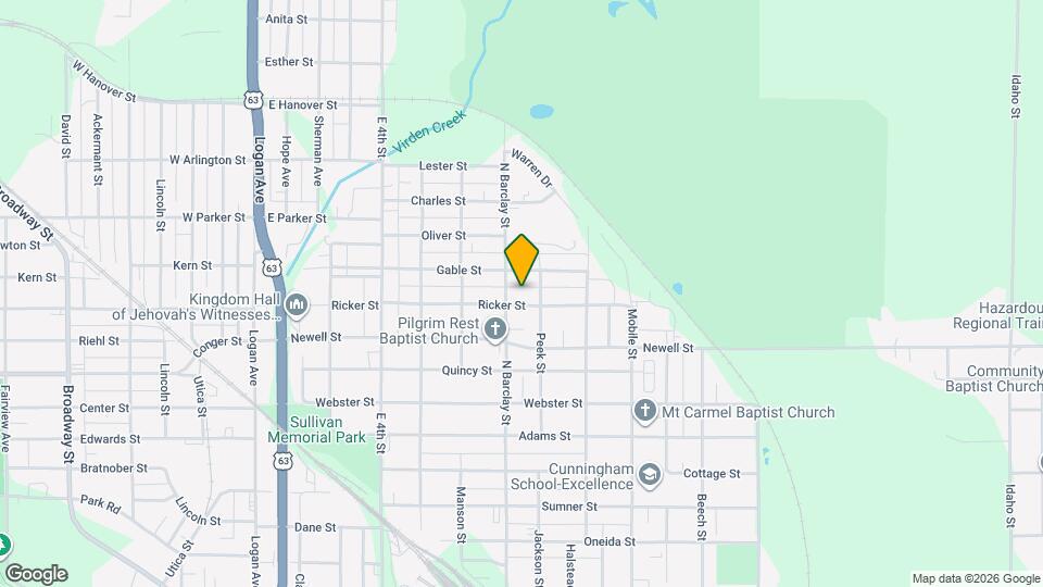 511 Ricker St Map and Location Details