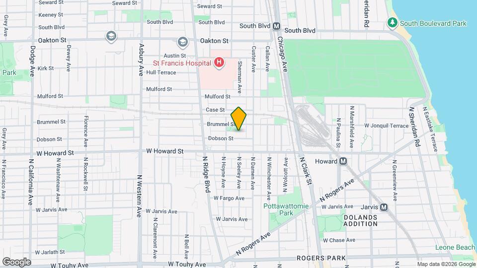 727 Dobson St, Unit APT 2 Map and Location Details