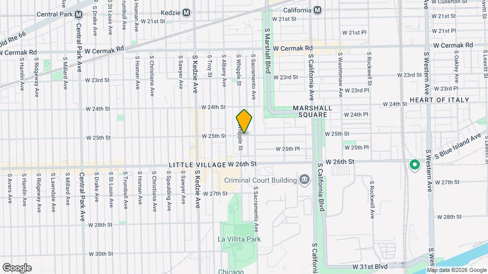 2501 S Whipple St, Unit 1 Map and Location Details