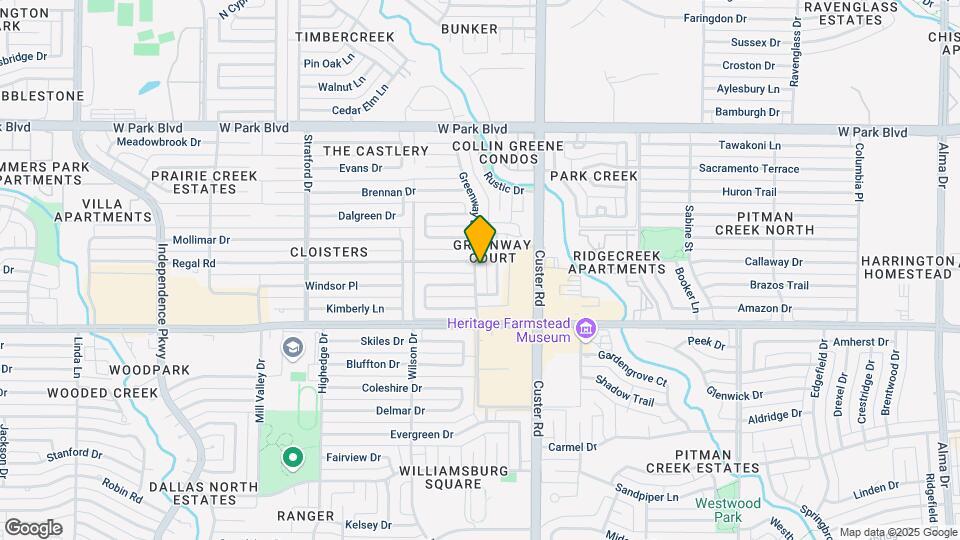 1620 Greenway Dr Map and Location Details