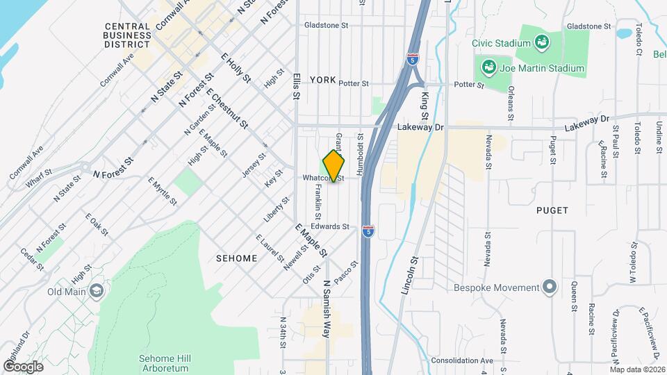 1155 Grant St Map and Location Details